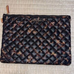 MZ Wallace Quilted Tortoise Metro Pouch/Clutch